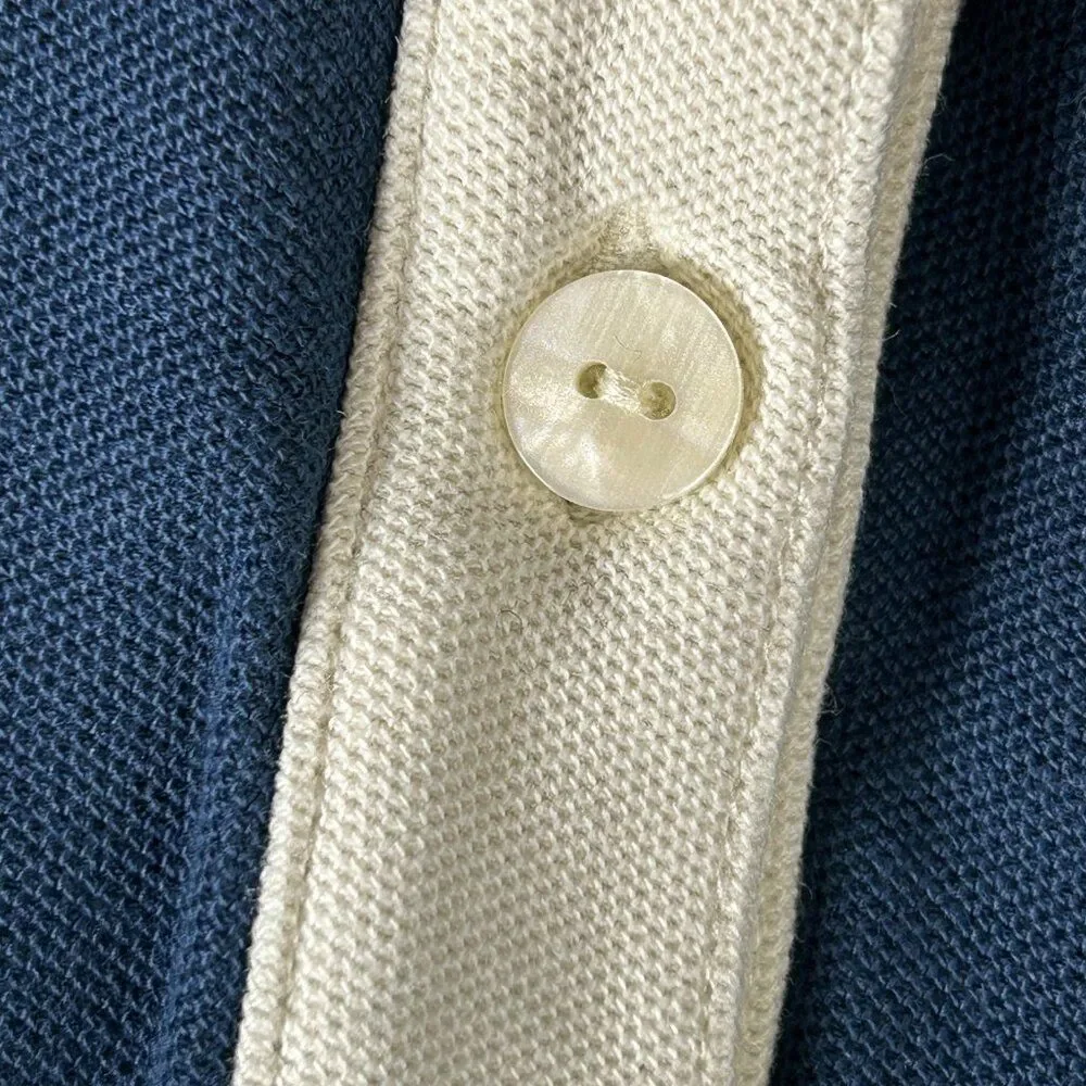 Spartina ladies polo shirt blue white XL short sleeves cotton casual everyday - Picture 4 of 11